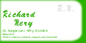 richard mery business card